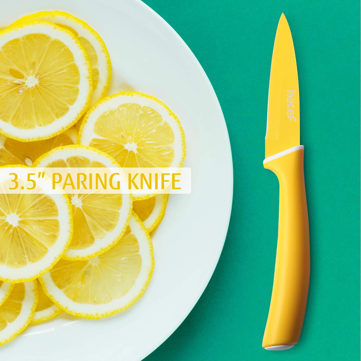 Colourful Knives Set of 6 Stainless Steel Sharp Blade Non-Stick by Homeslates