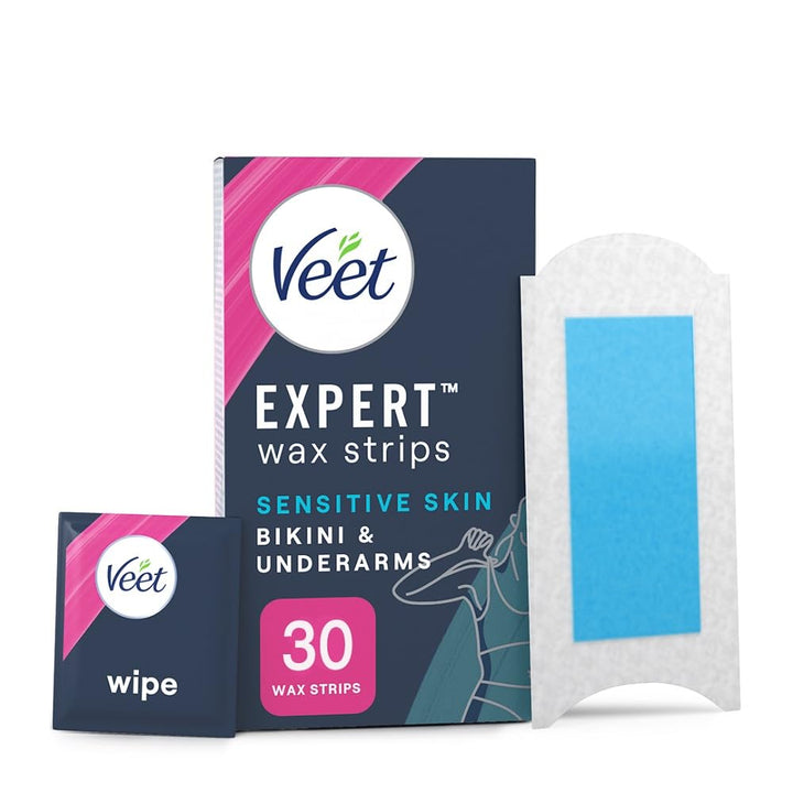 Veet Expert Bikini Cold Wax Strips Sensitive Skin 30 Strips