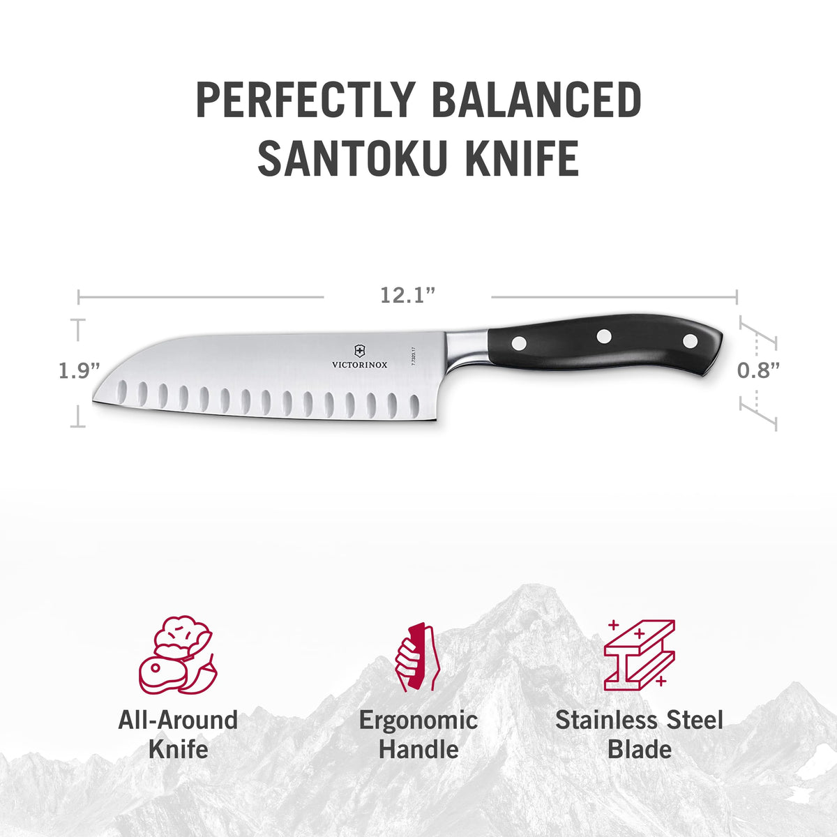 Victorinox Grand Maître Santoku Knife 17cm Forged Stainless Steel