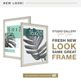 MCS Studio Gallery Frame Gray Woodgrain 16 x 20 Inch Premium Rectangular Photo-Frame