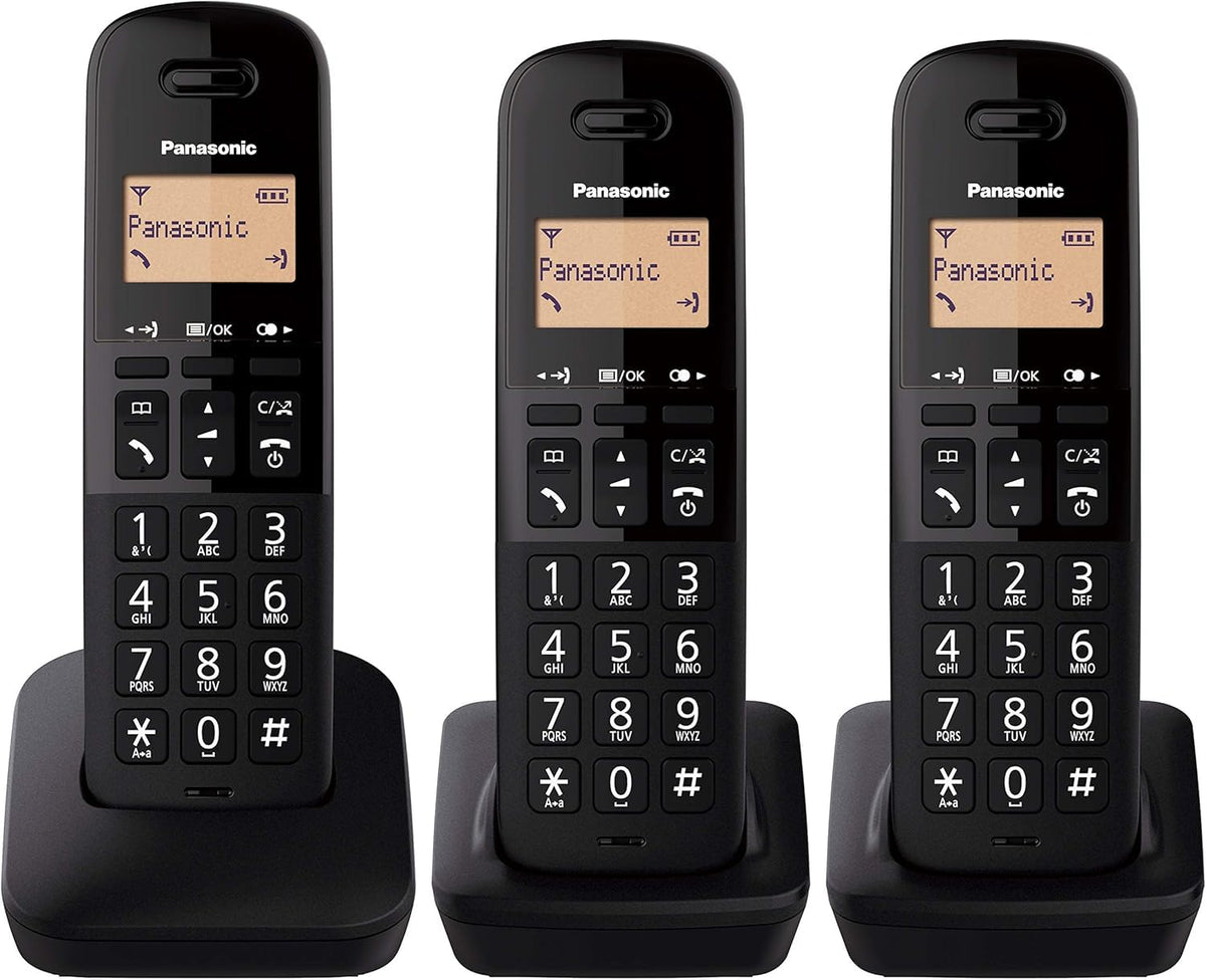 Panasonic KX-TGB613EB Triple Cordless Landline Phone with Nuisance Call Blocker