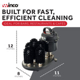 Bar Maid SS-100 5-Brush Submersible Electric Glass Washer for Catering/Restaurants/Pubs