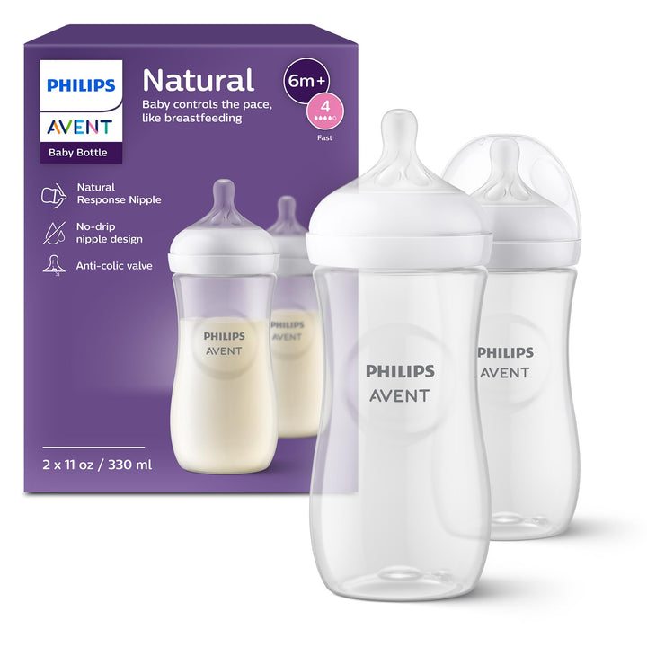Philips AVENT Natural Baby Bottle 330ml 2 Pack with Natural Response Teat