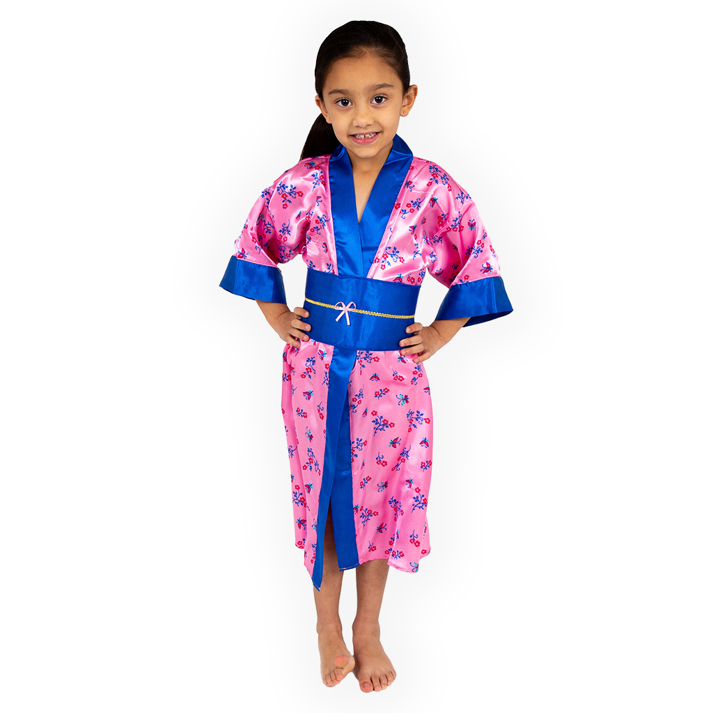 PRETEND TO BEE Japanese Girl Dress Up Costume for Kids, 5-7 Years