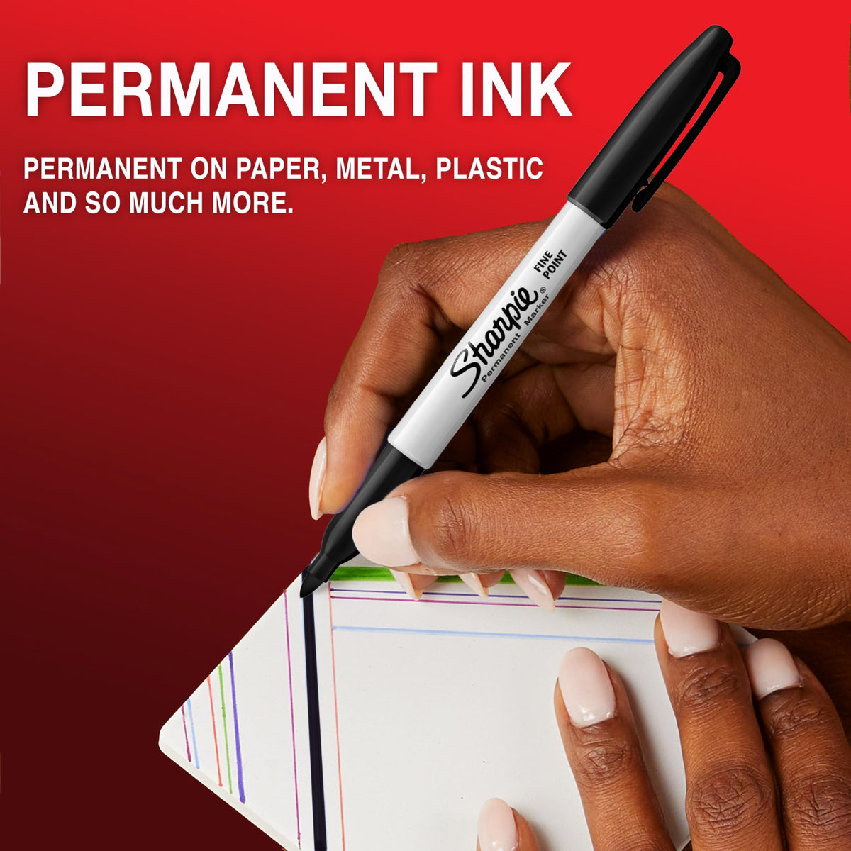 Sharpie Permanent Markers Fine Point Colouring Pens 18 Pack Assorted Colours