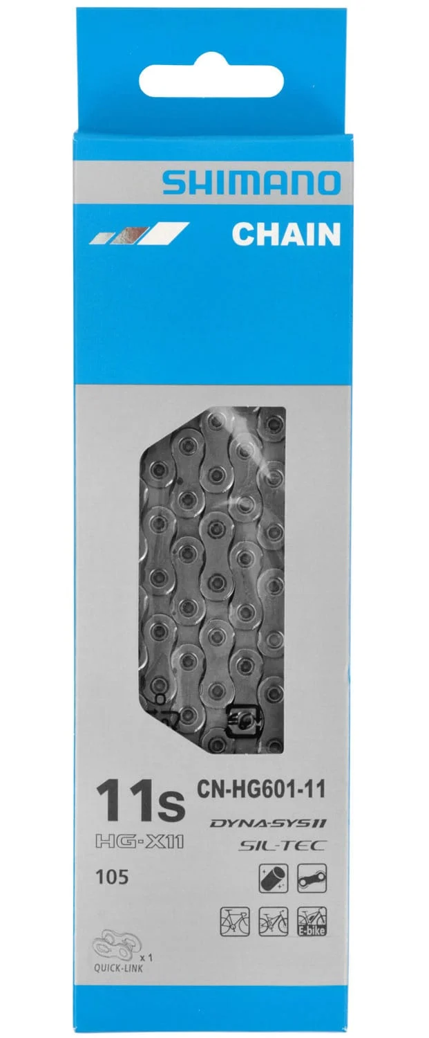 Shimano HG601 11 Speed Chain 116L Silver - Quick Link