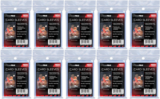 Ultra Pro 1000 Clear Soft Sleeves - 10 Packs Trading Card Protection, MTG/Sports/Pokemon