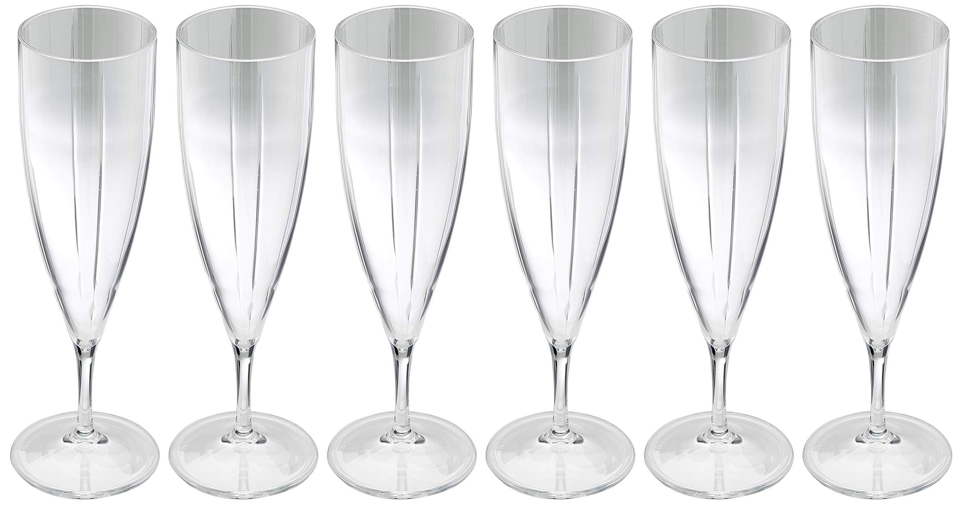 Akiplast LISO Champagne Glasses 130ml Flute Glass - Box of 6