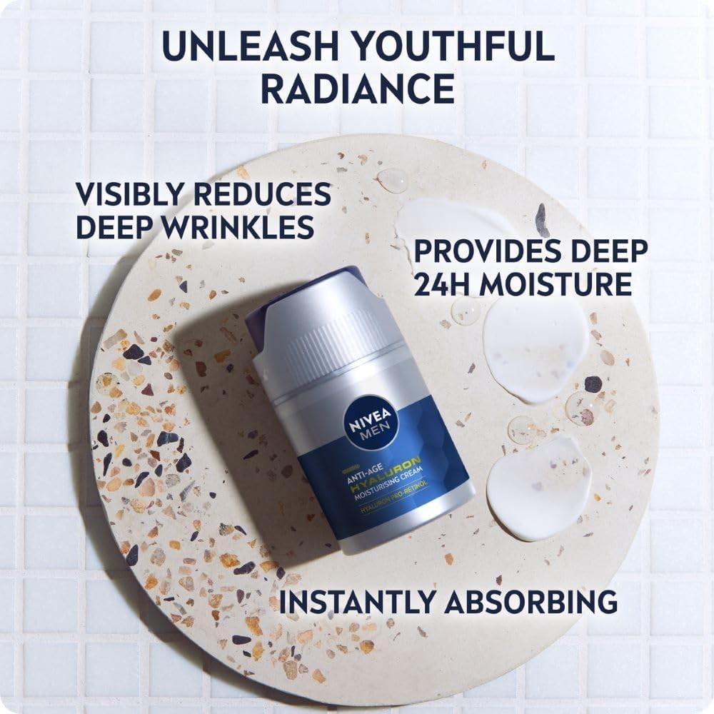 NIVEA MEN Anti-Age Hyaluron SPF15 Moisturising Cream , Anti-Wrinkle Face