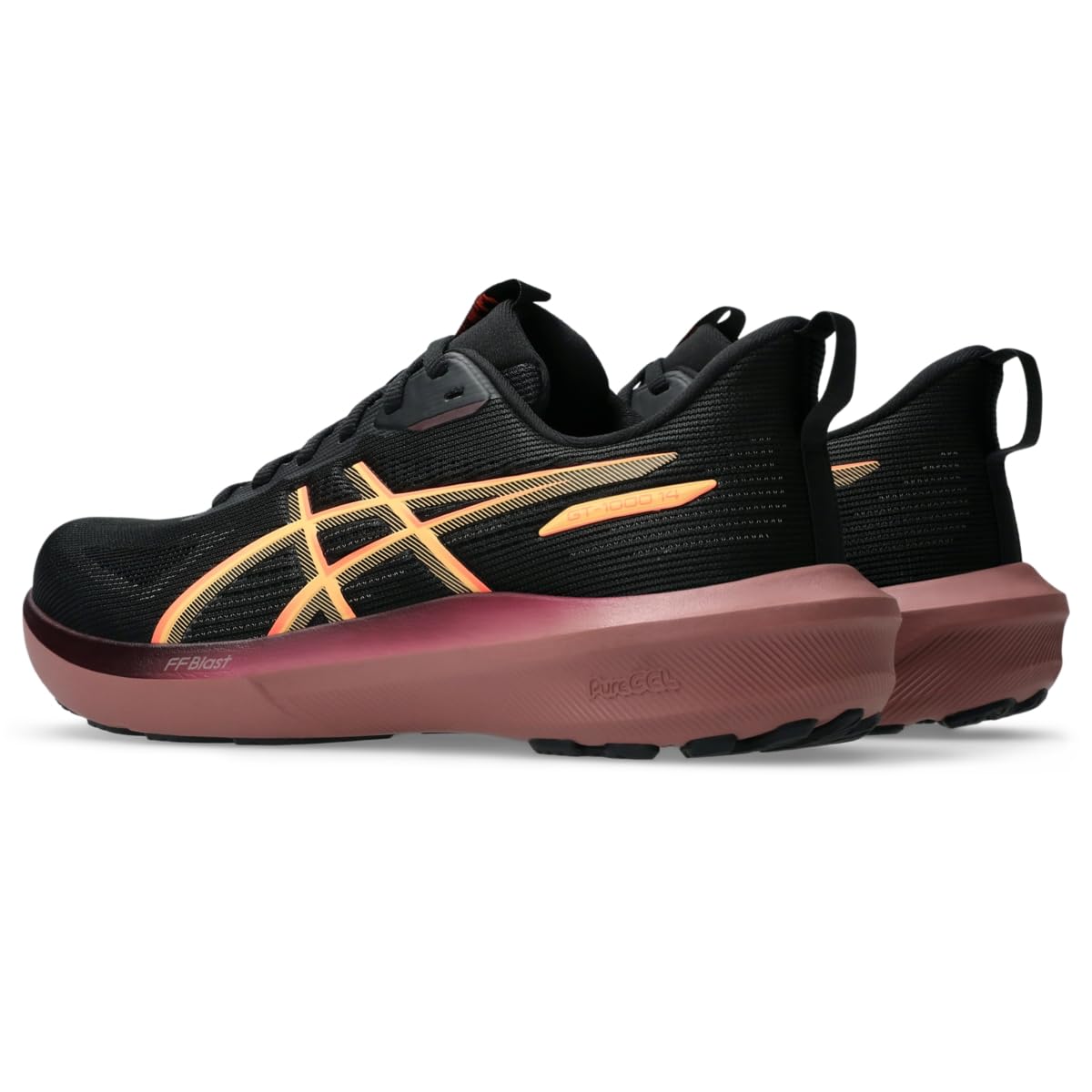 ASICS Women's GT-1000 14 Running Shoes Black Vivid Coral Size 5