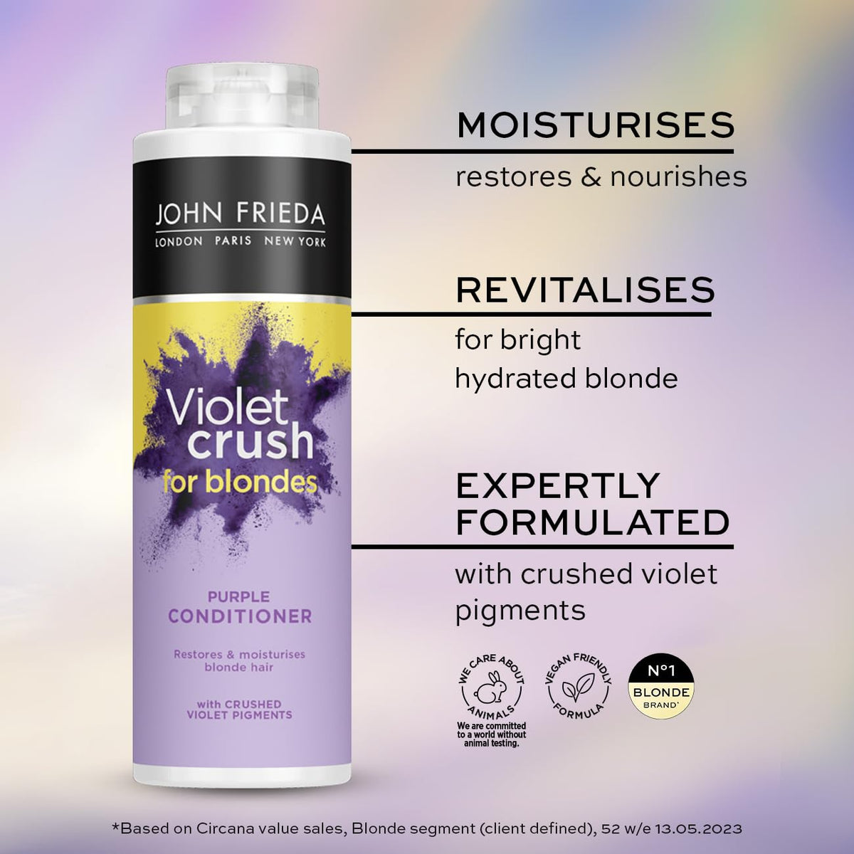 John Frieda Violet Crush Purple Conditioner for Blonde Hair 500ml