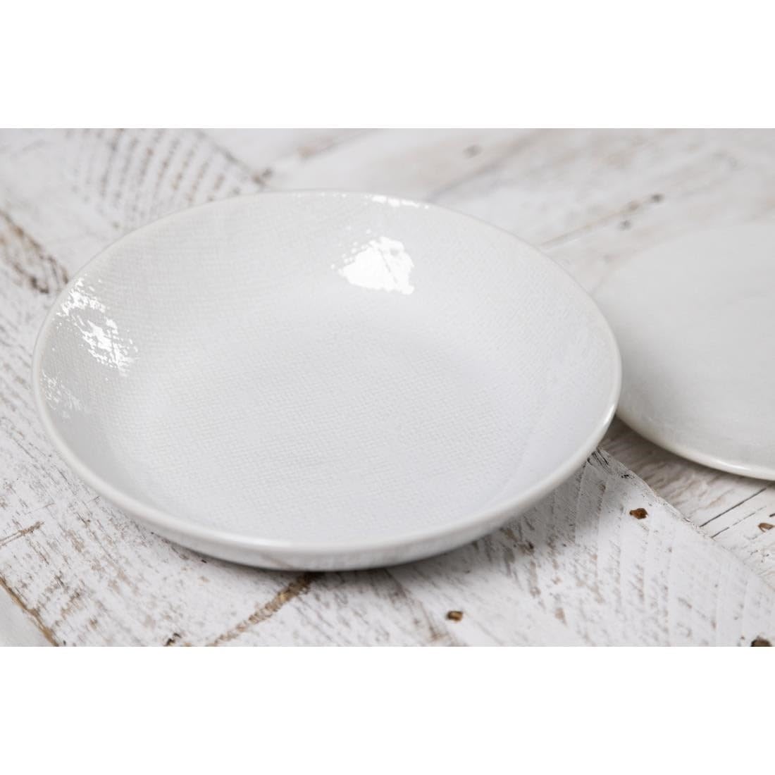 Olympia Denim White Coupe Bowl 220x46mm - Box of 6