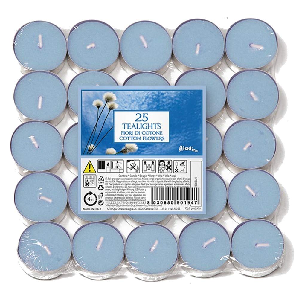 Price's Cotton Flowers Scented Tea Lights 2x25 Pack Bundle (50x Total Tealights)