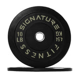 Black Signature Fitness 2" Olympic Bumper Plates 10LB Pair Bundle