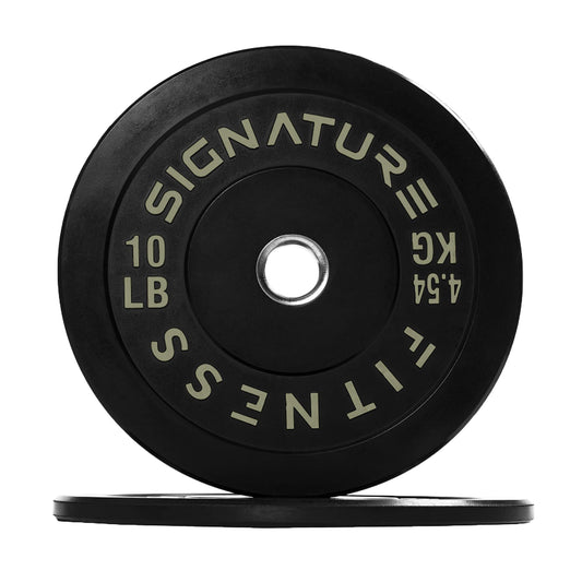 Black Signature Fitness 2" Olympic Bumper Plates 10LB Pair Bundle