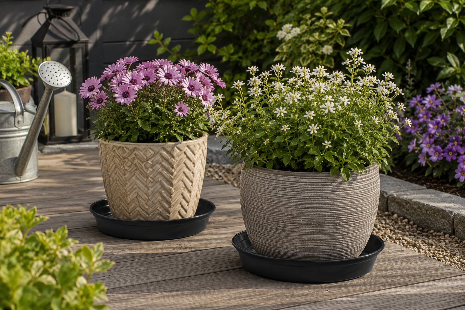 Stewart 30 x 5 cm Flower Pot Saucer Durable & Strong in Black - 2Pack
