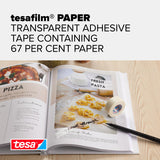 tesafilm PAPER Adhesive Tape Transparent 8 Rolls 10m x 19mm