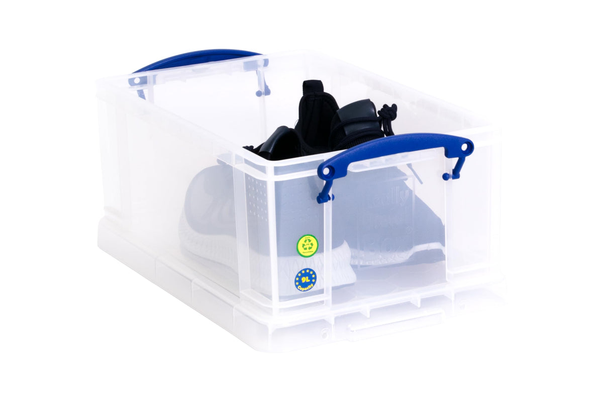 Really Useful Box 9 Litre Clear Plastic Storage Box with Lid