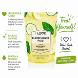 I LOVE Signature Elderflower Fizz Scented Bath Salts 500g - All Natural Ingredients