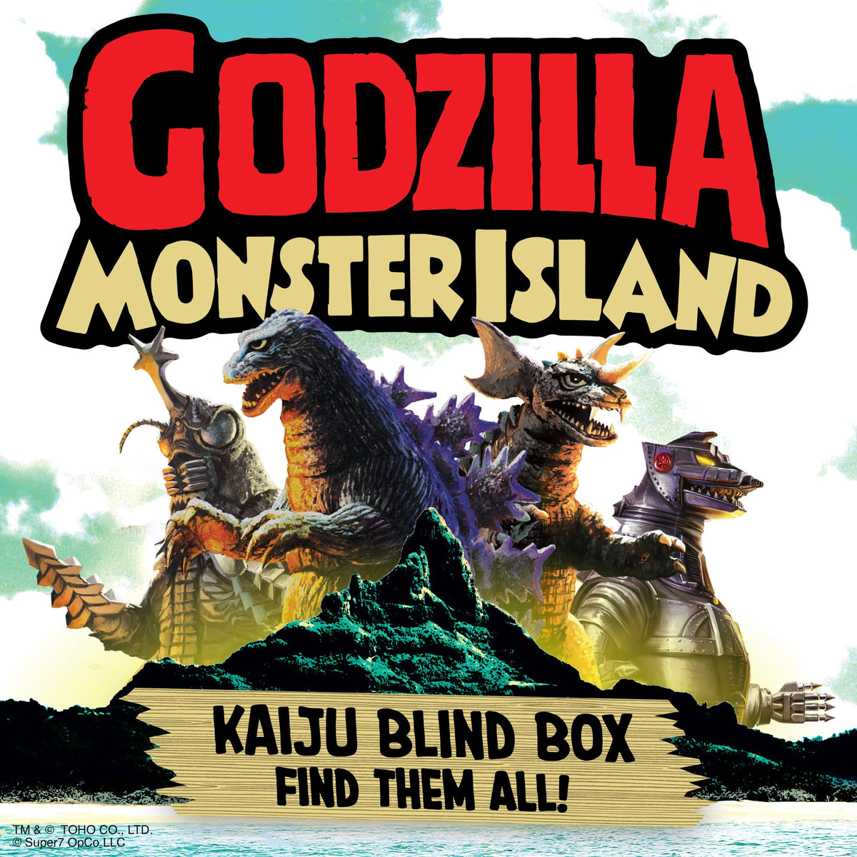 Super7 Toho Godzilla Monster Island Blind Box 12 Pack Action Figures