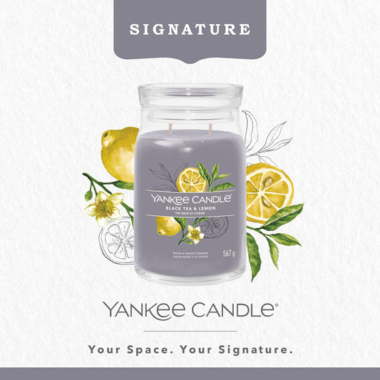 Yankee Candle Signature Large Scented Jar Candle - Black Tea & Lemon