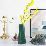 10inch Green Gold Marble Ceramic Flower Vase Home Decor