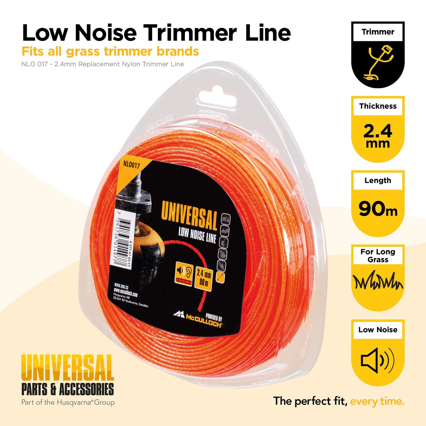 UNIVERSAL NLO017 Low Noise Trimmer Line 2.4mm x 90m