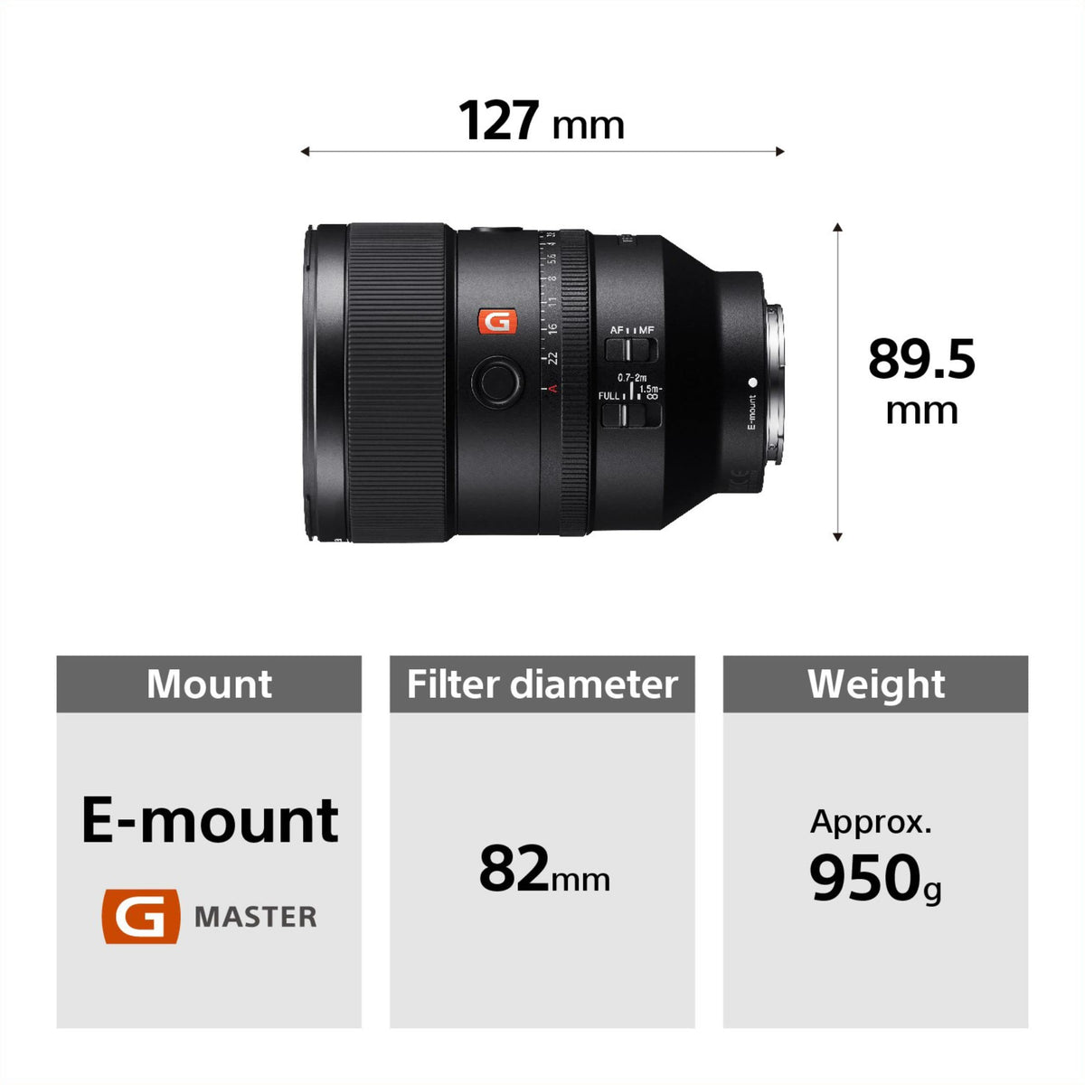Sony FE 135mm F1.8 G Master E-Mount Prime Telephoto Lens