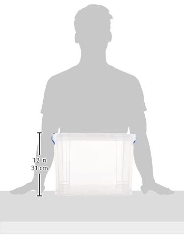 Really Useful Box 19 Litre Clear Plastic Storage Box with Locking Lid