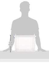 Really Useful Box 19 Litre Clear Plastic Storage Box with Locking Lid