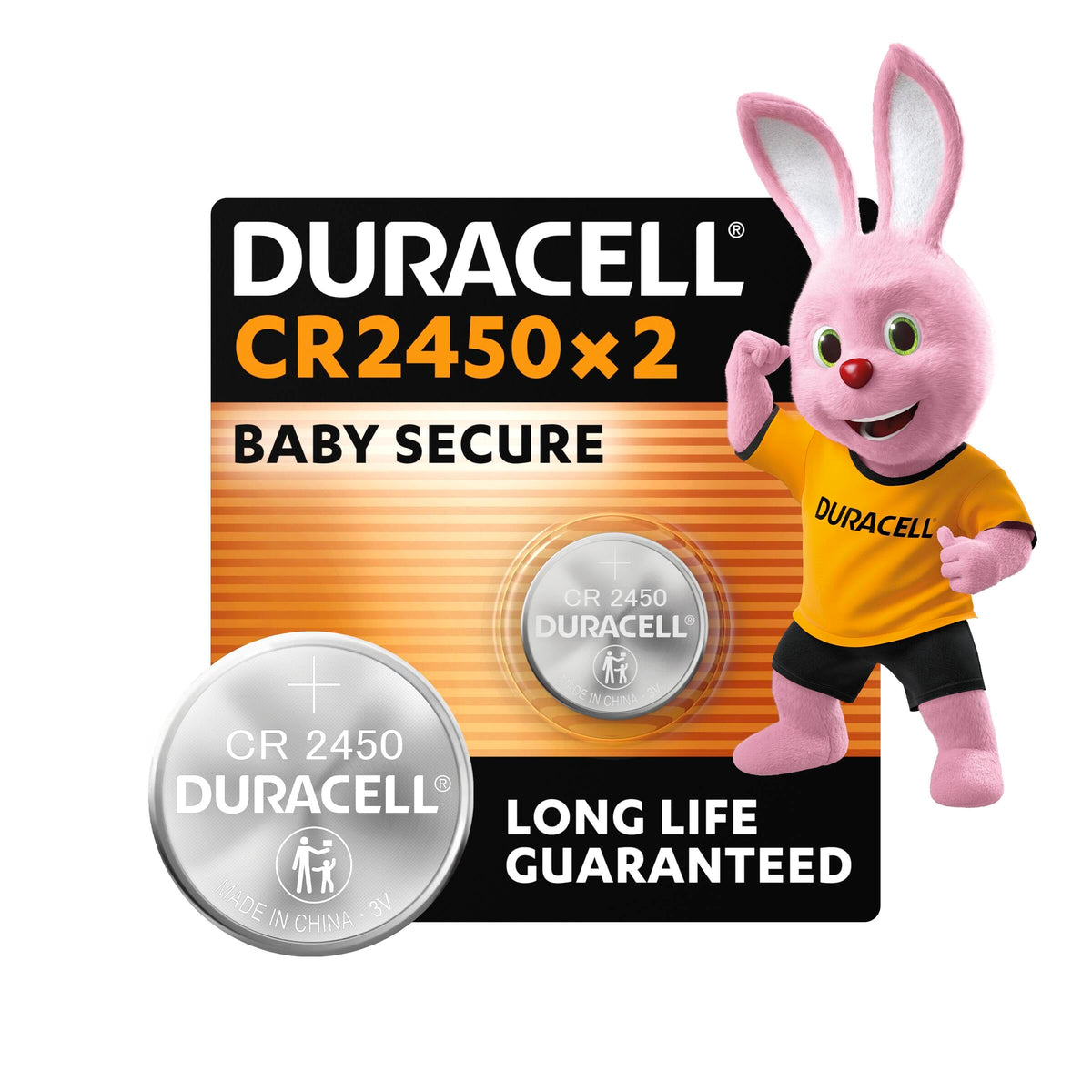 Duracell 2450 Lithium Coin Batteries 3V 2 Pack - Long Life