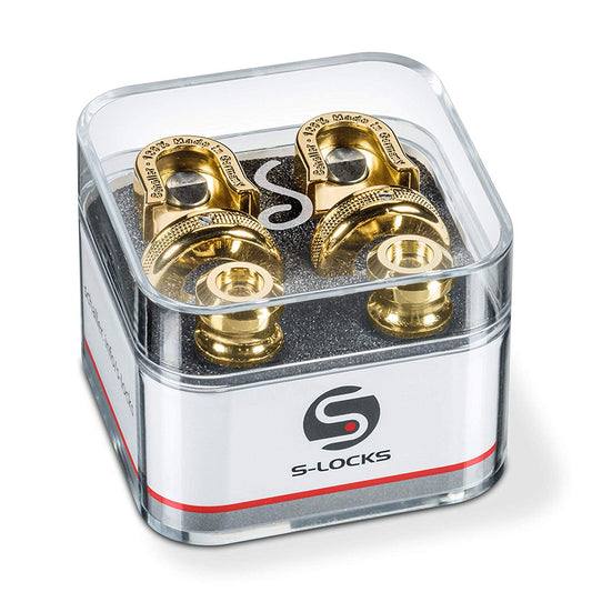 Schaller S Locks Guitar Strap Locks Pair Gold - Security Buttons