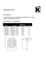 Kimmel Futura Nail Disc Cable Clamp Attachment 3.3 x 70 Pack 50