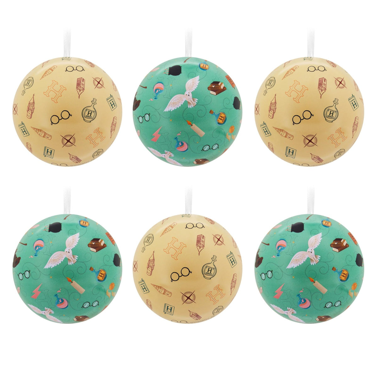 Hallmark Harry Potter Christmas Tree Baubles Tin Decorations 12-Pack
