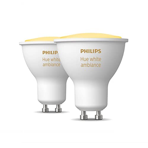 Philips Hue GU10 Smart Bulbs 2 Pack - White Ambiance LED
