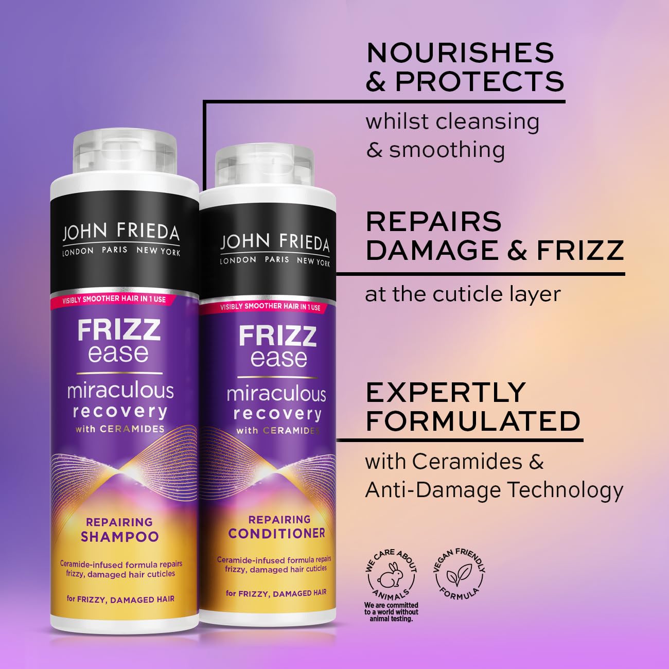John Frieda Frizz Ease Miraculous Recovery Shampoo Conditioner Duo 2 X 500ml