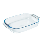 Pyrex Rectangular Classic Roaster Glass Dish 35 x 23cm Easy Grip Handles