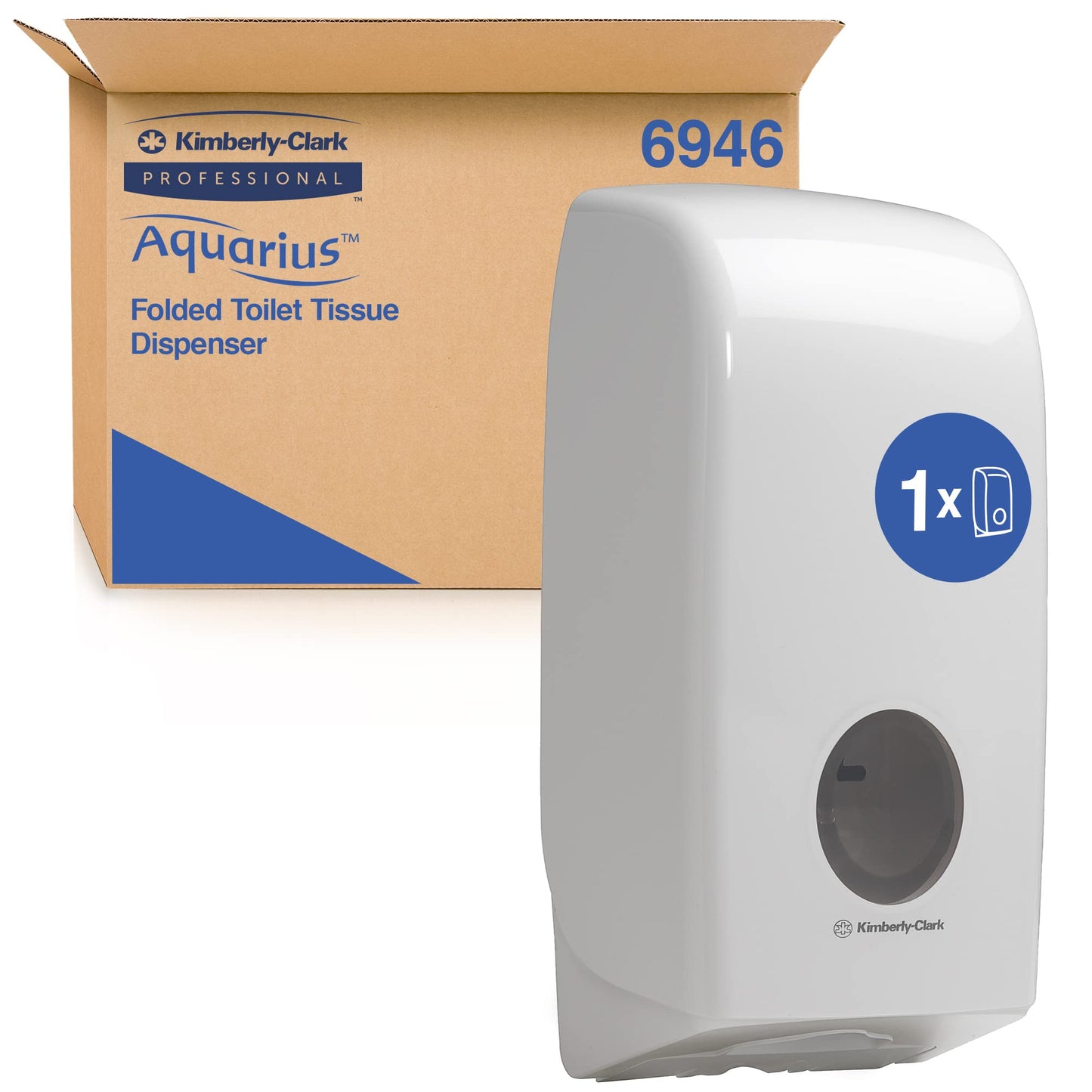 Aquarius Folded Toilet Tissue Dispenser 6946 White Single Sheet