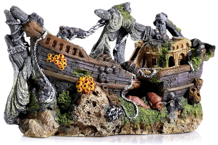 Extra Large Galleon Shipwreck Fish Tank Ornament 395x230mm - Large Aquarium Decoration