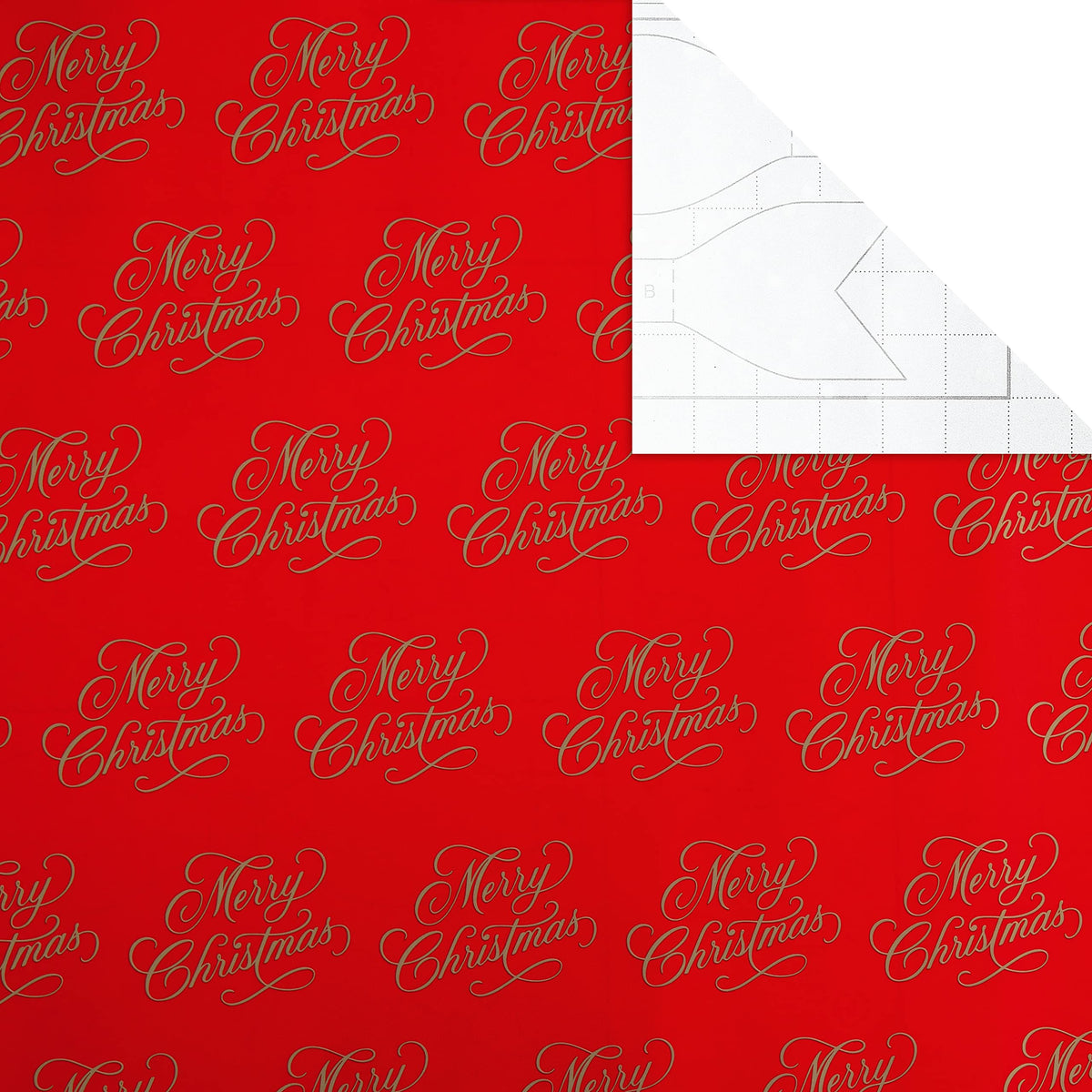 Hallmark Christmas Wrapping Paper Multi-Roll Pack, 9M, 3 Rolls, Bright Red