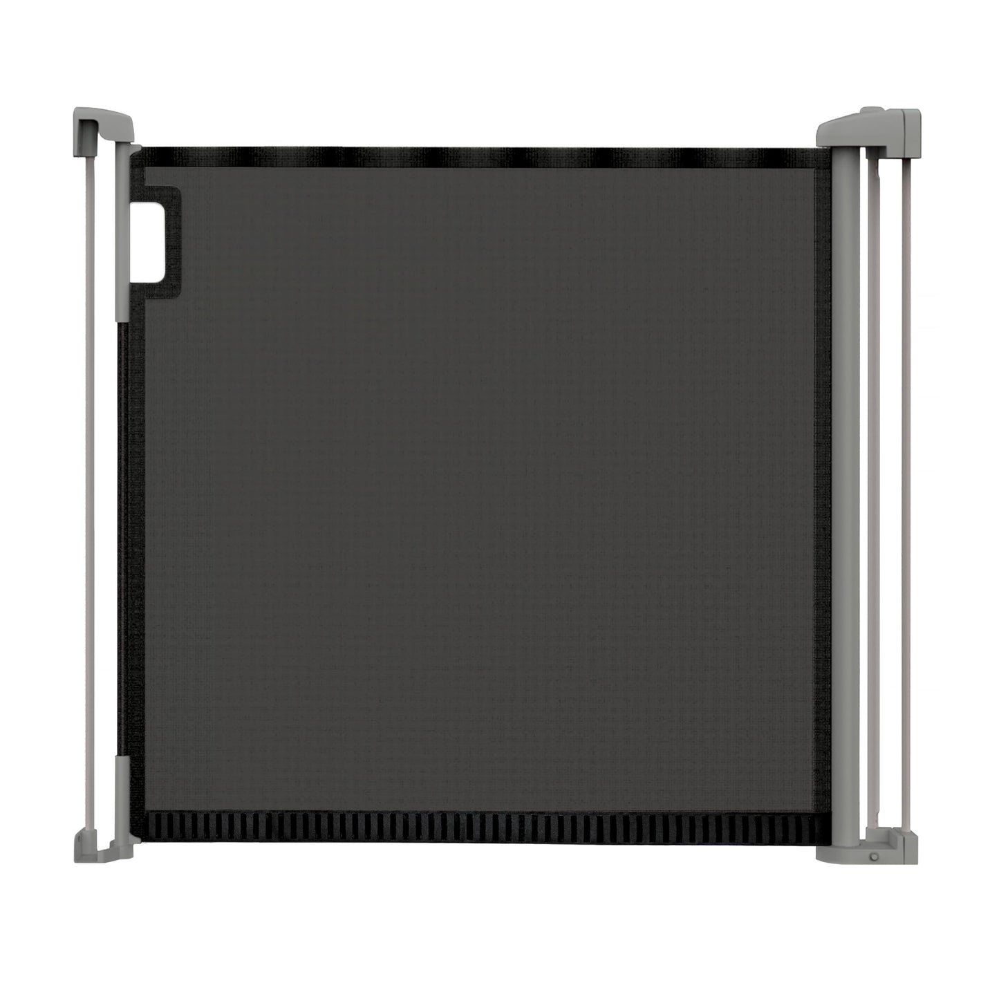Black Retractable Baby Gate with Tuck Away Mesh, Pet/Child Stair Gate, Fits Openings up to 52" Wide, 30" Tall