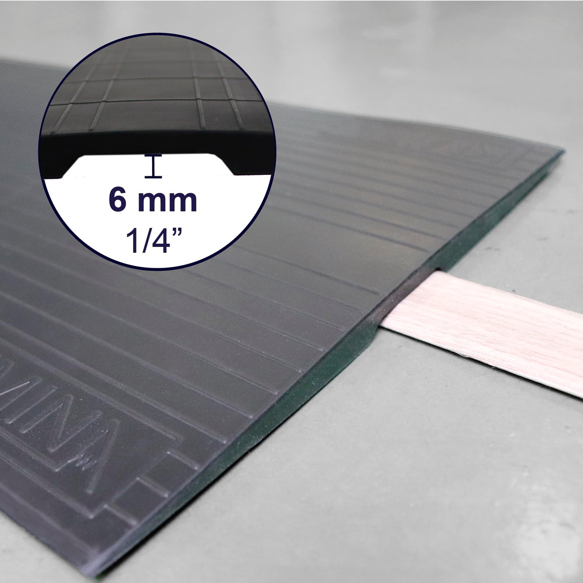 Threshold Ramp for Doorways - Black Rubber Portable Wheelchair Ramp