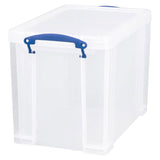 Really Useful Box 19 Litre Clear Plastic Storage Box with Locking Lid