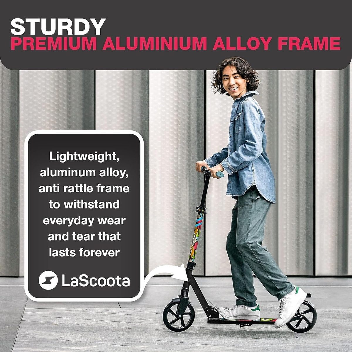 Lascoota Foldable Adult Scooter - Also Great as a Scooter