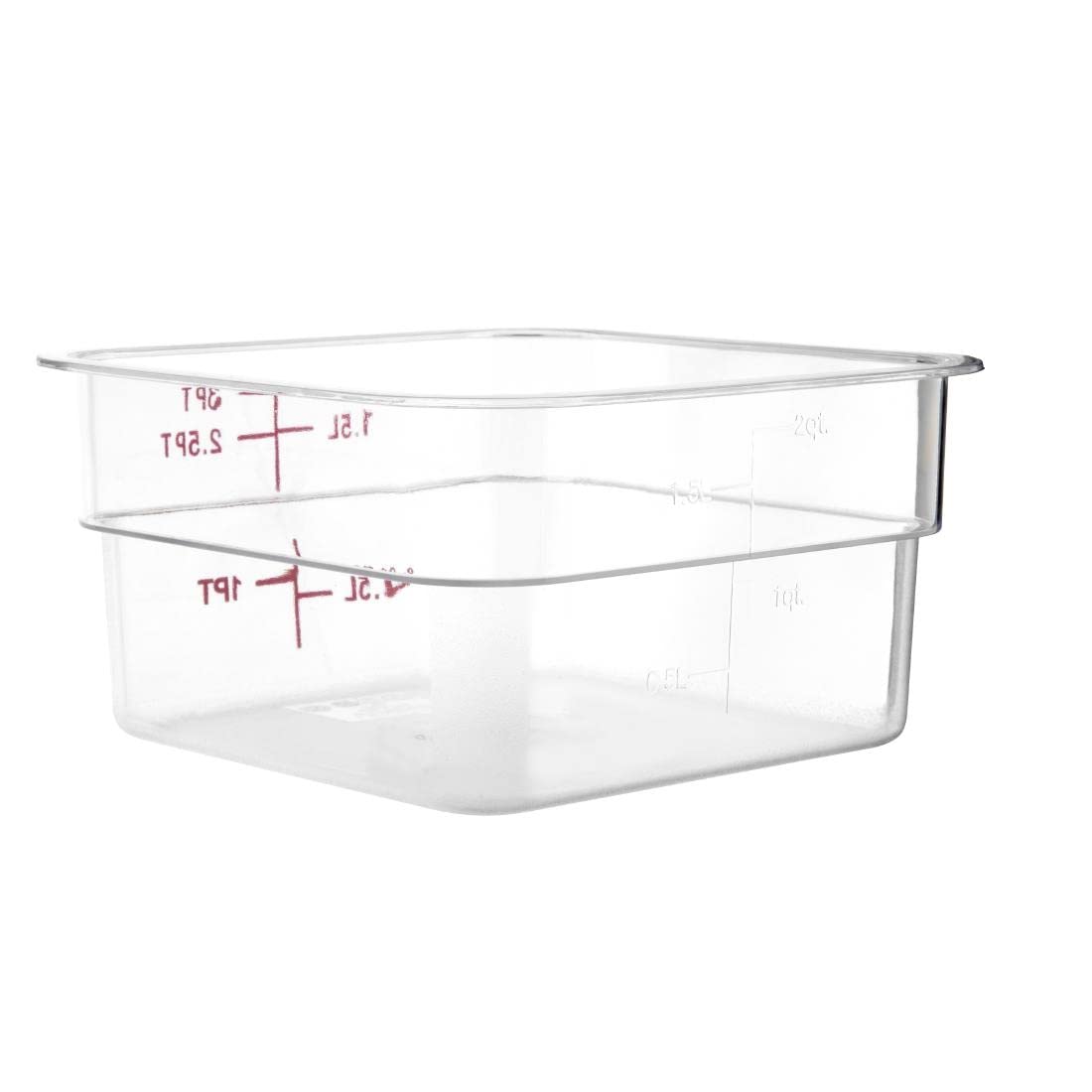 Hygiplas CF020 Polycarbonate Square Measuring Container 1.5 Ltr