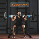 Heavy Duty Squat Rack Multi-Function Barbell Dip Stand Height Adjustable