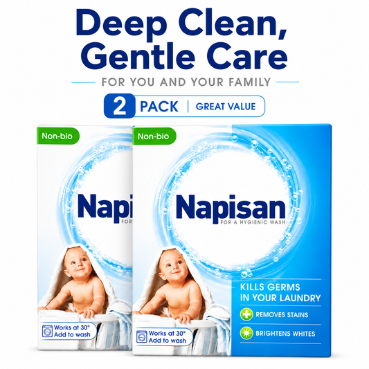 Napisan Non Bio Stain Remover Powder 800g, Kills 99.9% Bacteria Hygienic 2x Pack