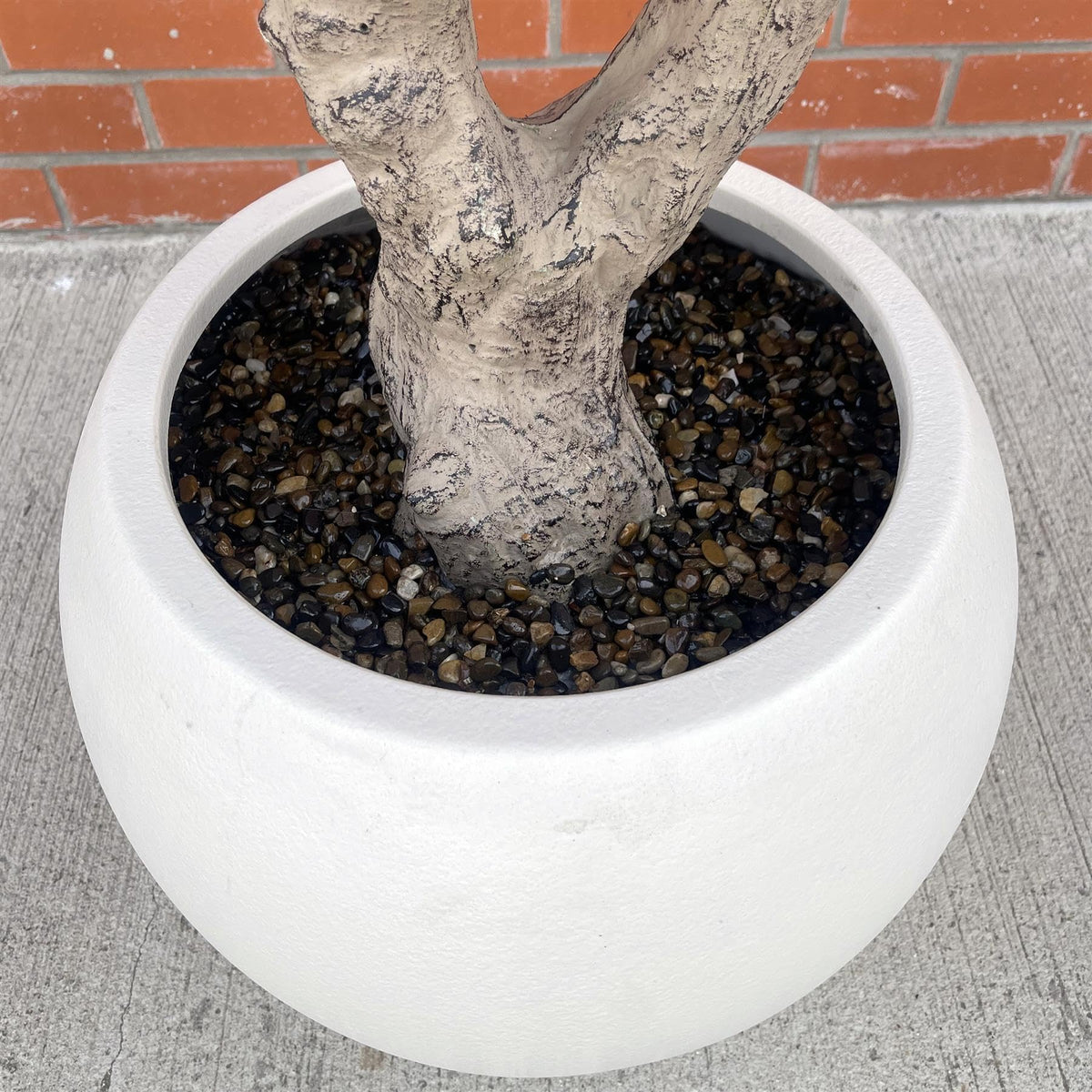Leaf Design UK Artificial XL Olive Tree 250cm Realistic Faux Plant in White Planter