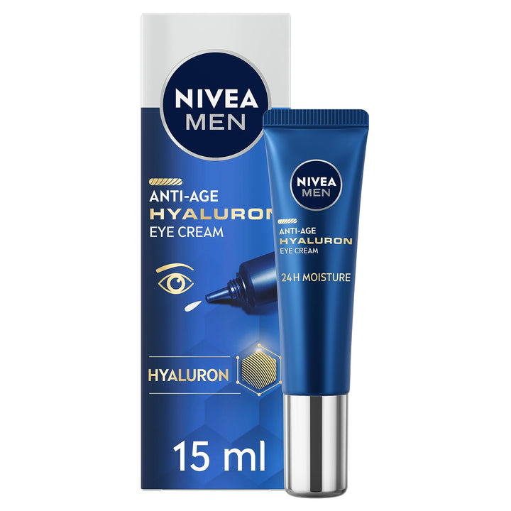 Anti-Age Hyaluron Eye Cream 15ml, Men's Eye Cream with Hyaluronic Acid