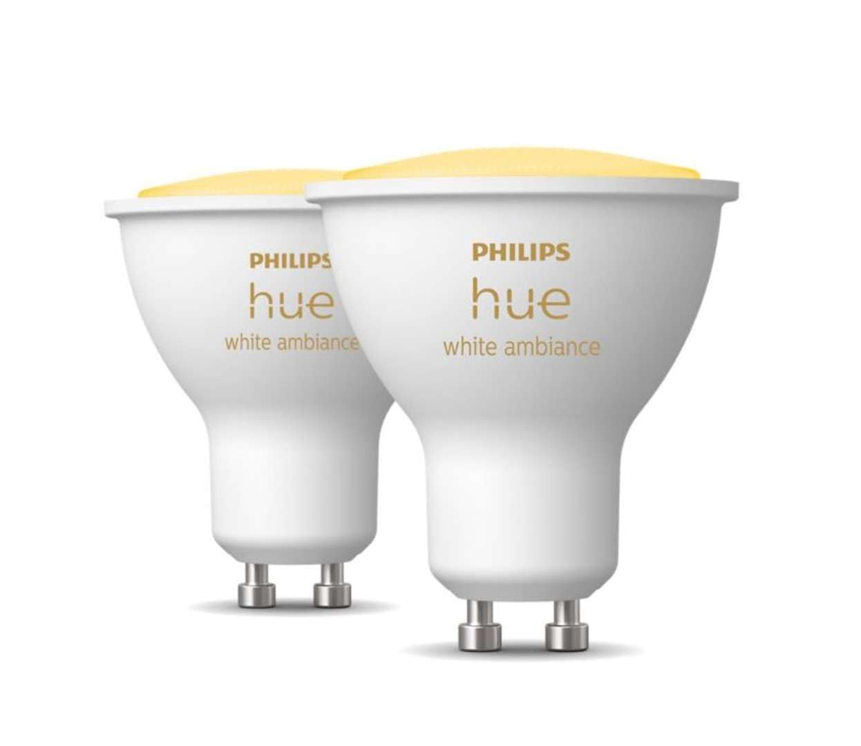Philips Hue GU10 Smart Bulbs 2 Pack - White Ambiance LED